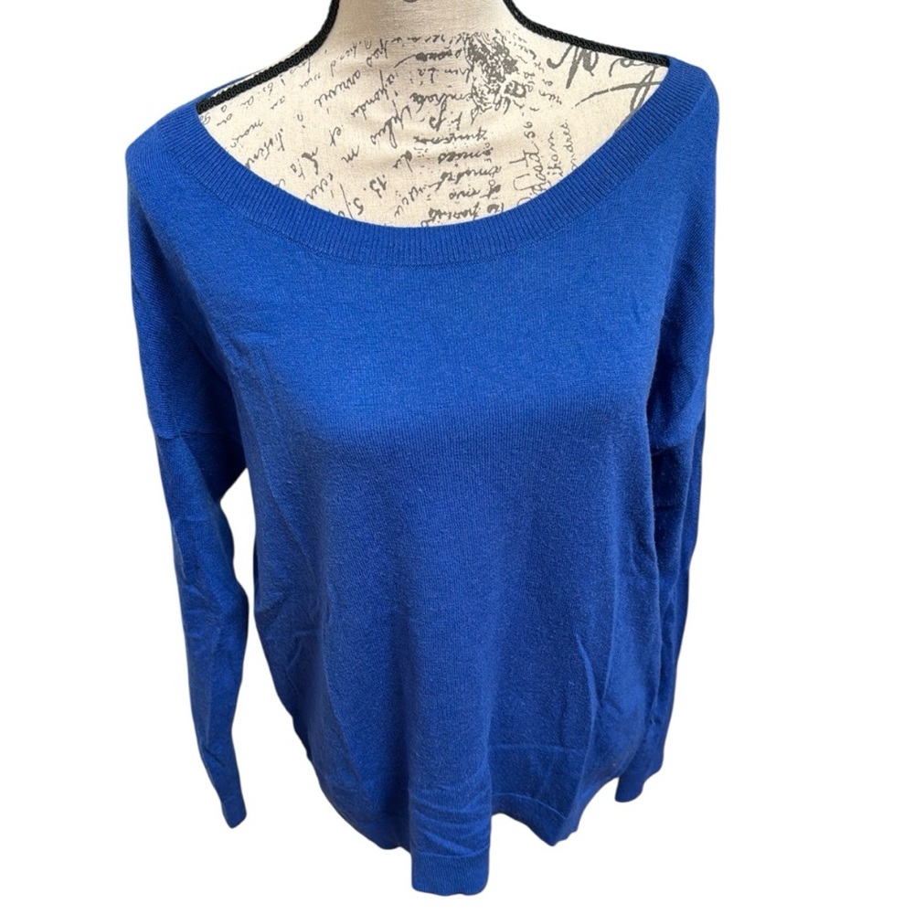 GAP Lightweight Sweater: Boat Neck Relaxed Fit in Royal Blue